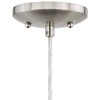 Milano Satin Nickel Mini Pendant Ceiling Light Blue Glass