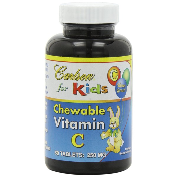 Carlson Labs, Carlson For Kids Chewable Vitamin C, 250mg, 60 Tablets