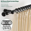 60Pcs Metal Curtain Rings and 60 Pcs Curtain Drapery Pin