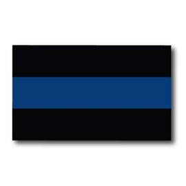 Magnet Me Up Thin Blue Line Magnet Decal, 3x5 inches, Black and Blue, Heavy Duty Automotive Magnet for Car Truck SUV, in Support of Police and Law Enforcement Officers