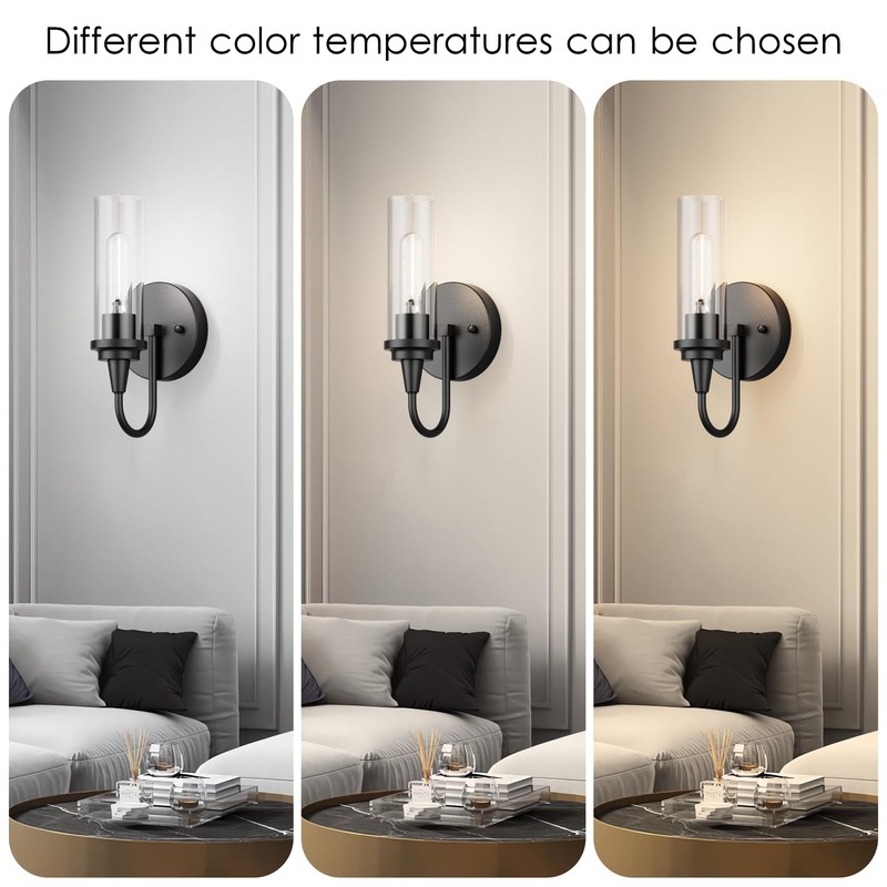 Aipsun Black Wall Sconces Set of Two, Sconces Wall Lighting