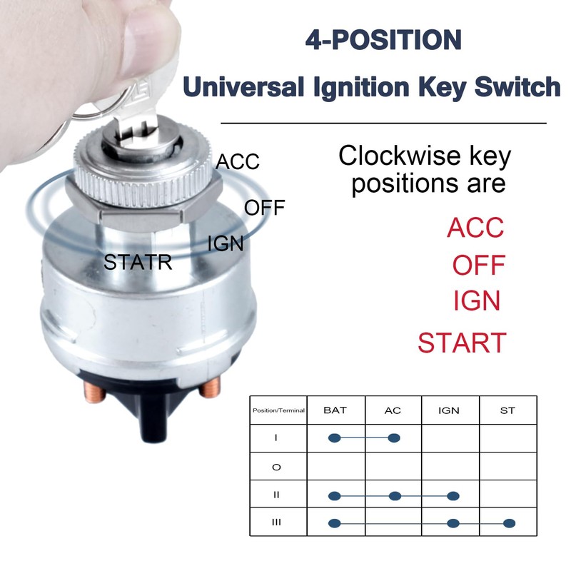 DMWD - Interruptor de encendido universal con 2 llaves de