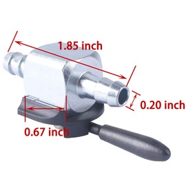Fuel Shut Off Valve 1/4 Inch Line (Pack of 2) Compatible with 180 Degree Oregon 07-403 07403 Scag 48568 Sunbelt B1SB868 Heavy-Duty Inline Cut Petcock Diesel Petrol Gas Shut Off Valve