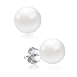 Pearl Stud Earring for Women Freshwater Cultured AAAAAA+ Pearl | 925 Sterling Silver Hypoallergenic Earrings | for Mother‘s Day/Birthday/for Yourself Gift