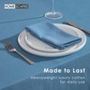 HOMESCAPES Blue Table Cloth, Plain Cotton Round Tablecloth, Handcrafted &