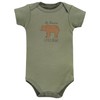 Hudson Baby Unisex Baby Cotton Bodysuits, Forest Deer 3-Pack, 12-18