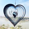 Wind Spinners, 3D Silver Steel Stainless Wind Hanging Spinner, Kinetic