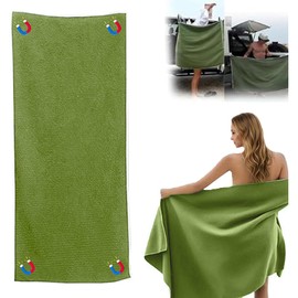 Bath Towel Large Beach Towel Magnetic Microfiber: Sauna Towel 190 x 76 cm Bath Towels Quick Drying Shower Towels for Outdoor Travel Swimming Camping Yoga (Green, 190 x 76 cm)