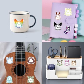 Pack of 50 Therian Stickers Pack Therian Sticker Set Waterproof Vinyl Stickers for Laptop Children Cars Motorcycle Bicycle Skateboard Luggage Suitcase Computer Sticker Graffiti Decal