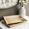 Deco 79 Traditional Wood Rectangle Tray, Set of 2 18",