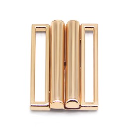 Jamsinmu Metal Slider Buckles Buttons Fasteners Rectangle Webbing Slider for Women Belt Clip Accessory DIY, Gold_40mm_1pc