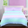 Tadpoles Girls Mermaid Pattern Quilt Set, Full Size, Iridescent Metallic