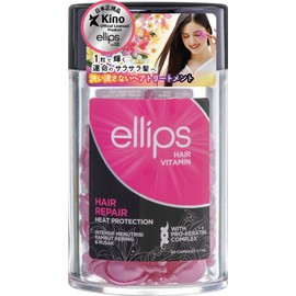 ellips Hair Oil for Dry Damaged Hair, Pink, 50 Capsules (1 tablet / 1 ml x 50), Prokeratin