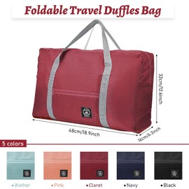 10 Pcs Foldable Travel Duffel Bag Tote Carry on Luggage Bag Spirit Airlines Personal Item Sports Gym Bag Weekender Overnight Bags for Women and Men