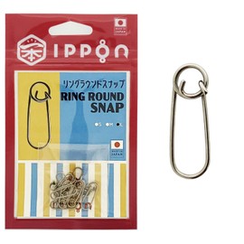 IPPON Ring Round Snap, Made in Japan, Stainless Steel, Value for Fishing, Set of 12 (L, 12 Pieces, Strength: 56 lbs, 54 kg))