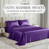DECOLURE Satin Bed Sheets - 4 Piece Luxury Silky Queen