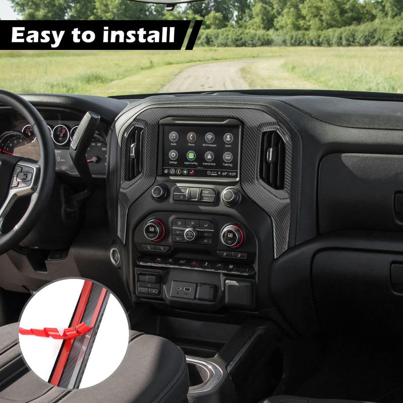 RT-TCZ for Silverado Dash Navigation Panel Trim Cover Compatible with