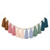 Giyofom Boho Garland with Wood Bead Earth Toned Rainbow Garland
