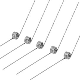 GUNGY Torsion Spring Stainless Steel Wire Diameter 0.8 mm Inner Diameter 5 mm Arm Length 50 mm 135° 5 Rounds Maximum Application Angle 53° Clockwise Size 0.8 x 5 x 50 mm