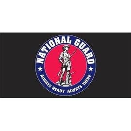 US ARMY NATIONAL GUARD EMBLEM BLACK Vinyl Decal Bumper Sticker