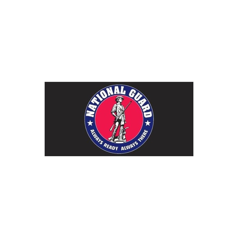 US ARMY NATIONAL GUARD EMBLEM BLACK Vinyl Decal Bumper Sticker