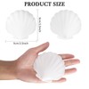Brilucky 10 Pcs Large Plastic Scallop Shells,3.5'' White Faux Seashells