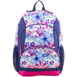 FUEL Laptop Backpack, College Bookbag, Casual Daypack, Multipurpose Bag, Large Compartments - Spring Floral Pink
