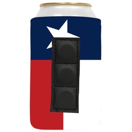 QualityPerfection Magnetic Can Cooler Sleeve, 3 Magnets Neoprene Beer 12 oz Regular size 4mm Thickness Insulated, Collapsible For DIY Customizable, Favors, Parties, Events (Texas Flag)