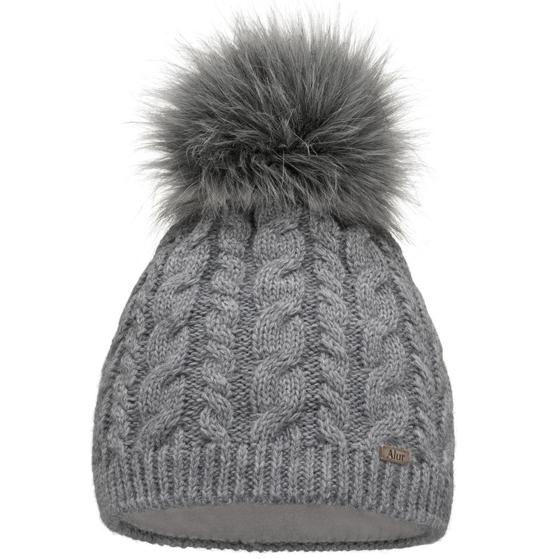 Alur Women's Beanie Winter Hat Knitted Hat with Bobble -