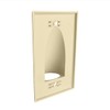 Single Gang Bundled Cable Wall Plate, Ivory