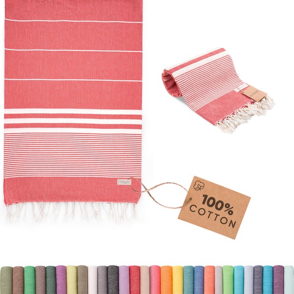 realgrandbazaar Turkish Beach Towel 100% Cotton - Prewashed, Lightweight, Sand