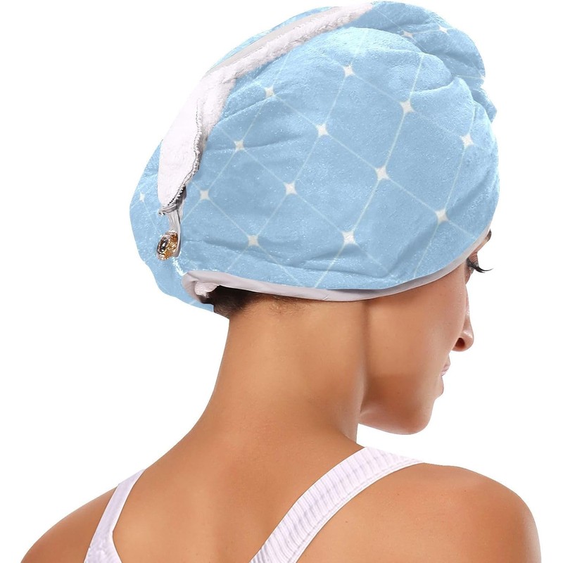 Toalla de microfibra para el cabello con botones absorbentes y