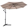 Tangkula Patio Umbrella, 10 ft Outdoor Offset Hanging Umbrella with