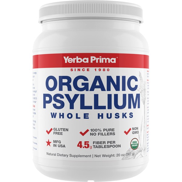 Yerba Prima Organic Psyllium Whole Husks Colon Cleanser - 20