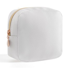 HBselect Small Makeup Bag for Purse Mini Make up Pouch Cute Cosmetic Pouch Make Up Organizer Case for Backpack Toiletry Bag Waterproof Square Pouch with Zipper for Women with Slip-in Pockets