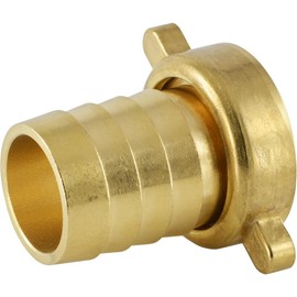 fittingteile Hose Nozzle with Wing Union Nut, Flat Sealing Brass
