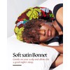 LuMay Satin Lined Ankara Double Layer Adjustable Sleeping Bonnet for