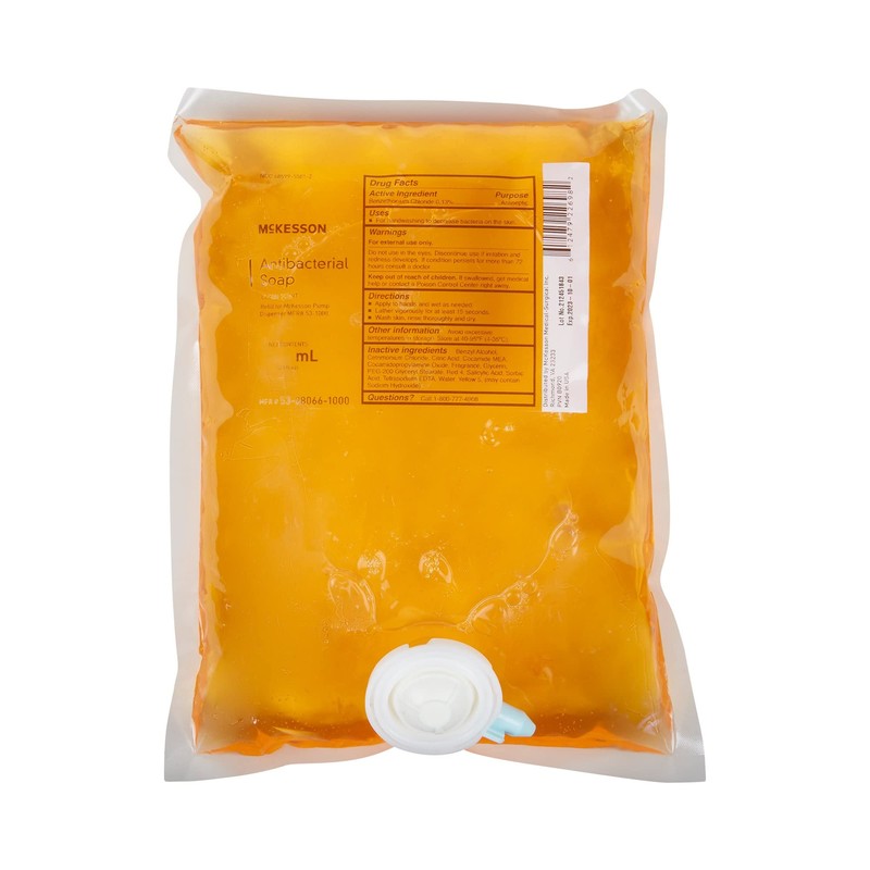 McKesson Antibacterial Soap Refill Bag, Clean Scent, 1000 mL, 1