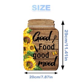 ELANE 8 Pcs Sunflower Vases Wall Sticker,Wood Color Wall Decals Peel and Stick,Wall Stickers for Living Room Kitchen Bedroom Study