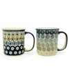 Bunzlauer keramik Straight Cup, 220 ml, Set of 2 (Asters