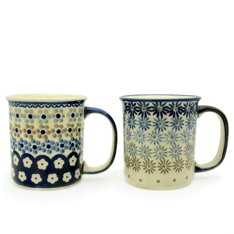 Bunzlauer keramik Straight Cup, 220 ml, Set of 2 (Asters