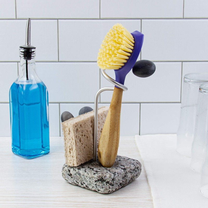 Sea Stones Splash Sponge and Brush Holder - Heavy Granite
