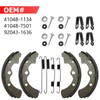 Front Brake Shoes Springs Pins Left&Right for Kawasaki Mule 3000