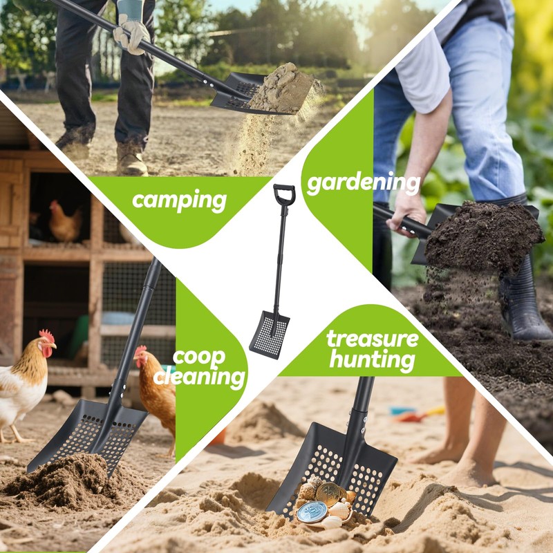 Sifting Shovel, Chicken Coop Scooper for Sand Easy Cleaning, Heavy