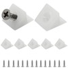 Rierdge 60 Packs Mending Wedges with Screws, 15x13mm Plastic Repair