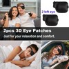 RIKEYO 2Pcs 3D Eye Patches for Adults, Adjustable Medical Eyepatch,Black(Left)