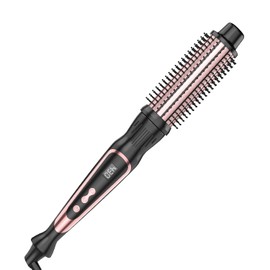 USHOW - Cepillo térmico de 1 pulgada, rizador voluminizador, cepillo redondo calentado de cerámica y turmalina, estilizador multifunciona...