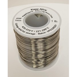 KappZapp7R 7% Silver Rosin core Solder for High Vibration Applications- .039" (1mm) x 1lb spool