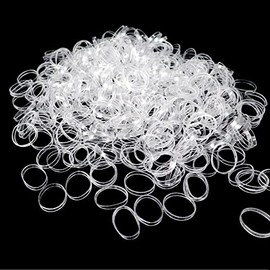 Hanyousheng 500 Pieces Mini Hair Bobbles, Elastic Hair Bobbles, Transparent Small Transparent Elastic Hair Bands, Rubber Bands for Ponytail for Children, Small Dreadlocks