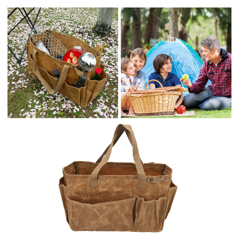 Fockety Garden Tool Bag, Canvas Tool Bag Large Waterproof Garden